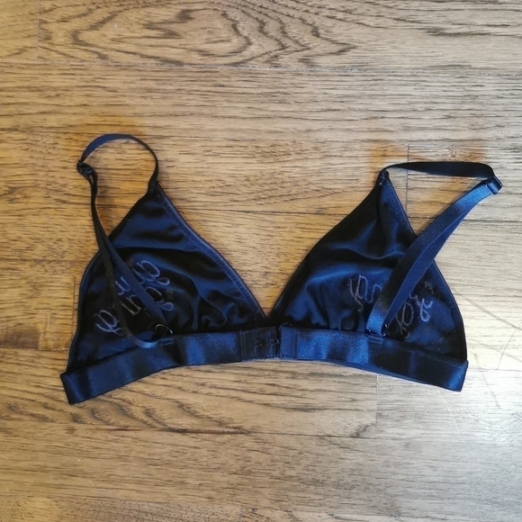 COCO Lingerie Bralette Black Mesh 'Girl Gang' S - Picture 2 of 4